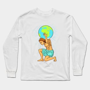 He carries the firmament - Atlas Long Sleeve T-Shirt